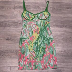 Zara Green and Pink Dress
